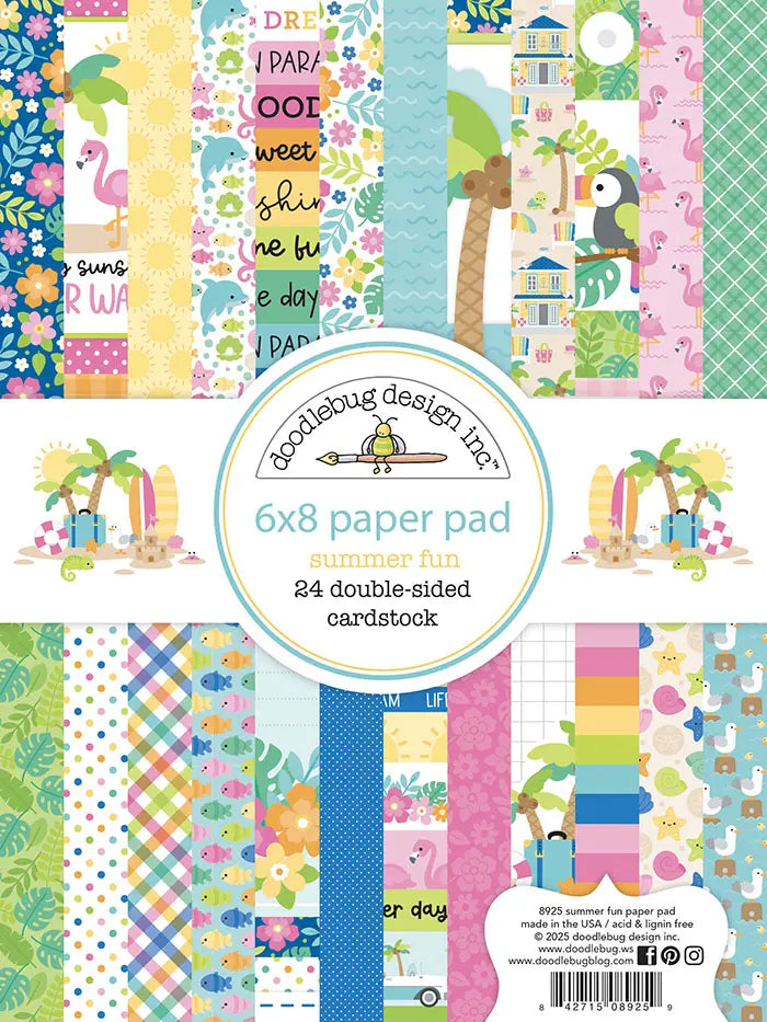 Summer Fun Paper Pad, 6" x 8"  - Doodlebug
