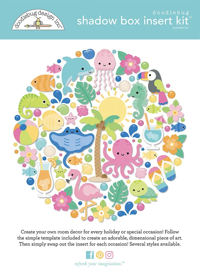 Summer Fun Shadow Box Kit - Doodlebug