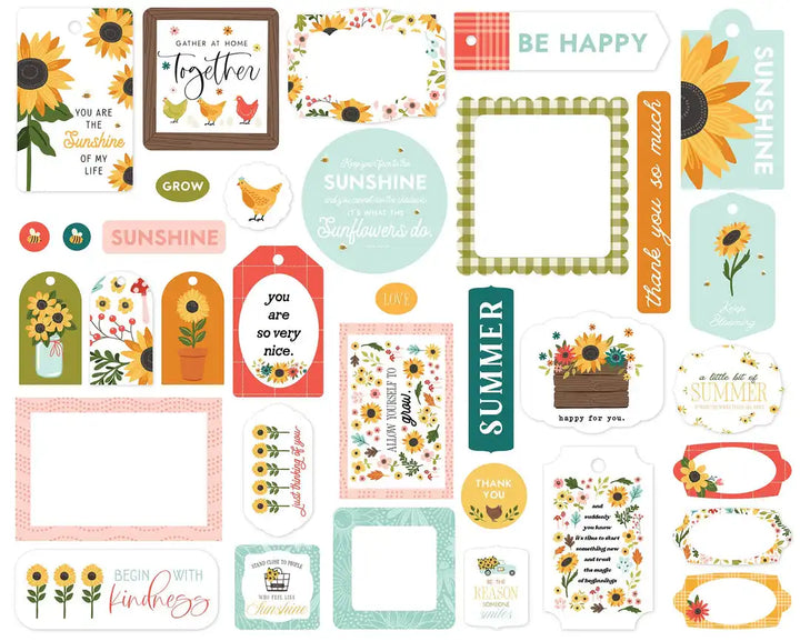 Sunflower Summer Frames & Tags - Carta Bella