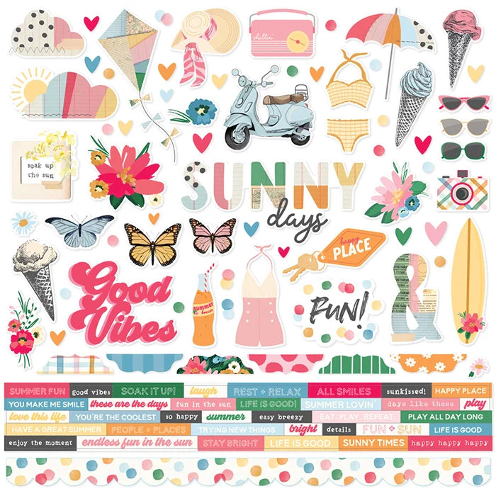Sunny Days Cardstock Stickers - Simple Stories