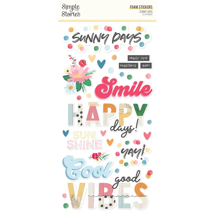 Sunny Days Foam Stickers - Simple Stories