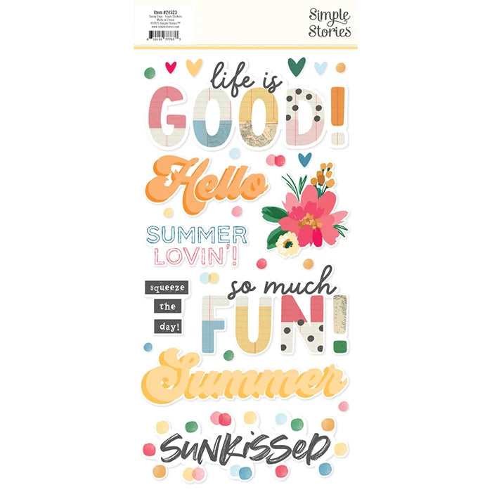 View 2 of Sunny Days Foam Stickers - Simple Stories