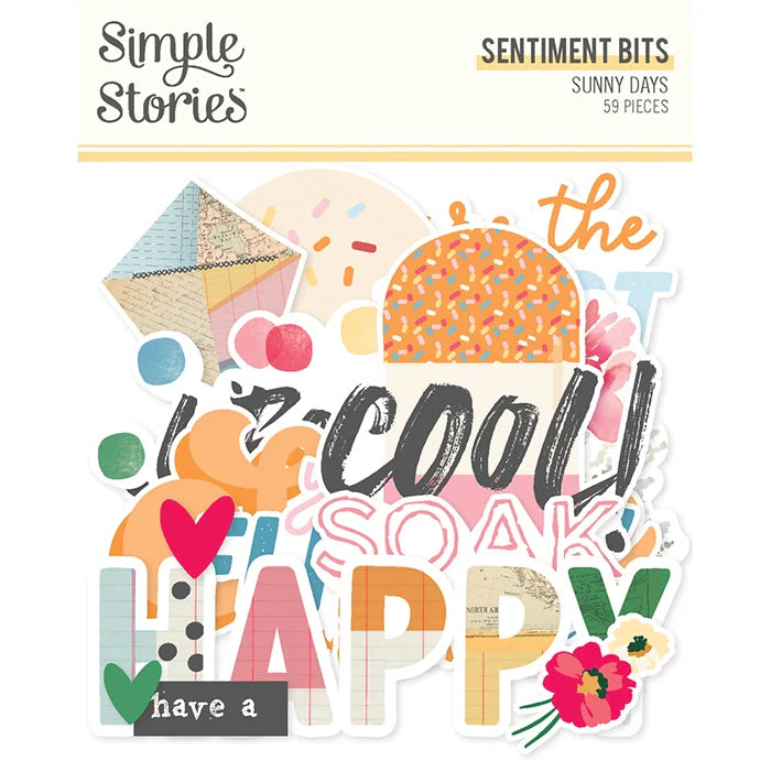 Sunny Days Sentiment Bits & Pieces - Simple Stories