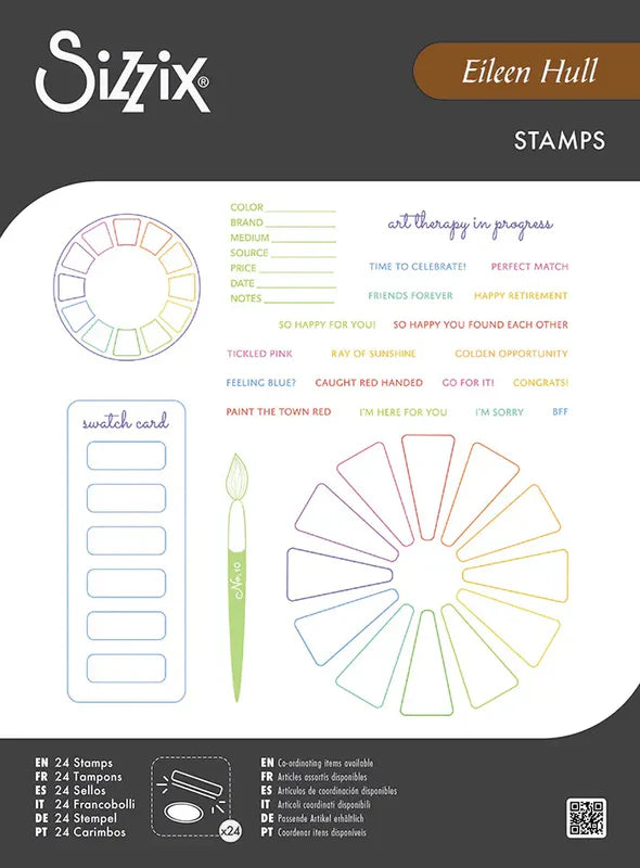 Swatch Cards A5 Clear Stamps Set by Eileen Hull - Sizzix