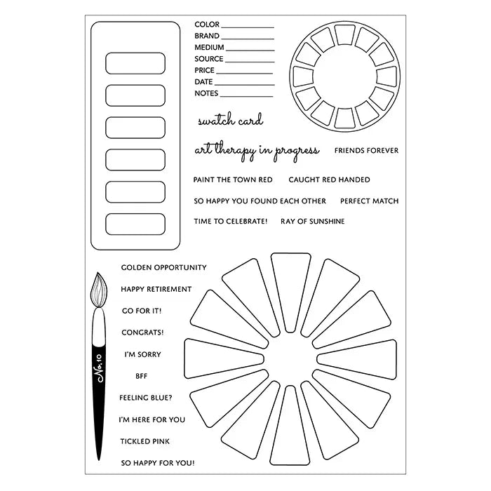 View 2 of Swatch Cards A5 Clear Stamps Set by Eileen Hull - Sizzix