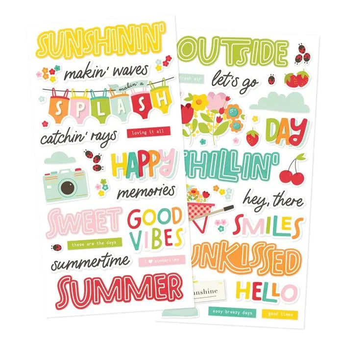 Sweet Summertime Foam Stickers - Simple Stories