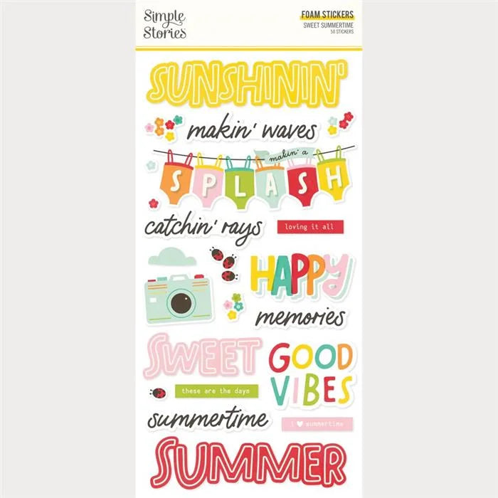 Sweet Summertime Foam Stickers - Simple Stories