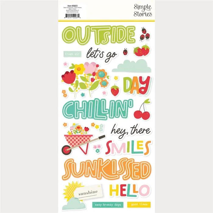 Sweet Summertime Foam Stickers - Simple Stories