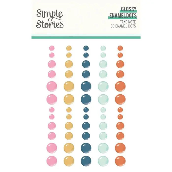 Take Note Glossy Enamel Dots - Simple Stories