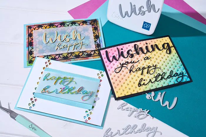 Take Two’s Wish Sentiment Thinlits Die Set - Stacey Park - Sizzix