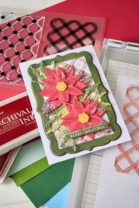 Tartan Clear Stamp Set - 49 and Market - Sizzix