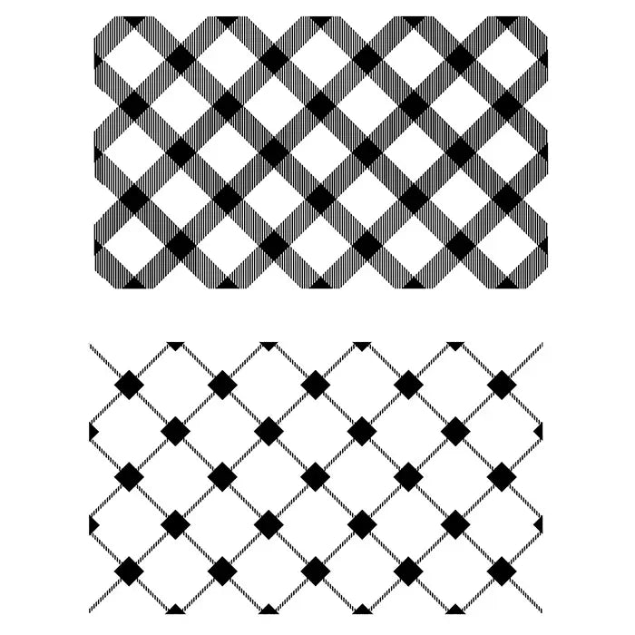 Tartan Clear Stamp Set - 49 and Market - Sizzix