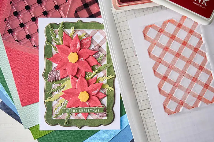 Tartan Clear Stamp Set - 49 and Market - Sizzix