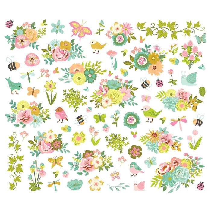 View 2 of Tea Garden Floral Bits & Pieces - Simple Stories
