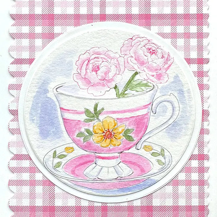 Tea Time  Clear Stamp and Die Set - Art Impressions