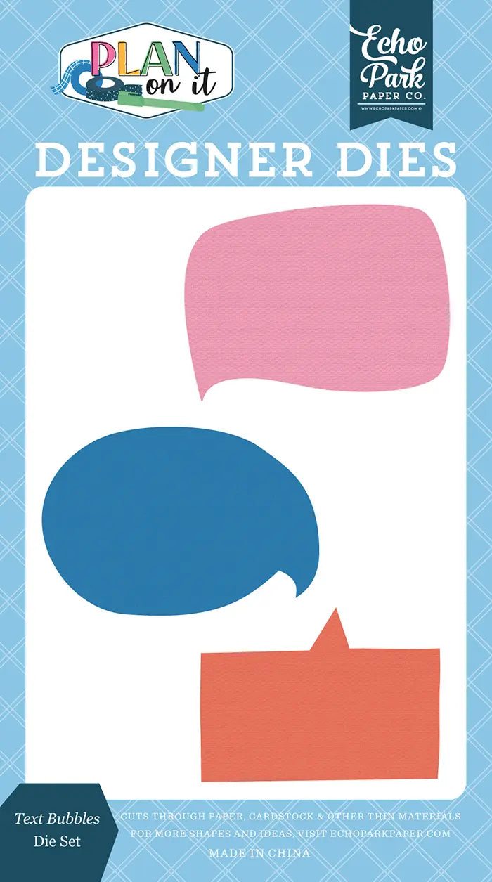 Text Bubbles Die Set - Plan On It - Echo Park