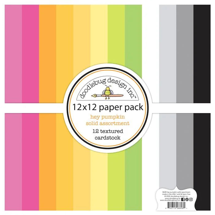 Textured Cardstock Hey Pumpkin Assortment Pack - Doodlebug