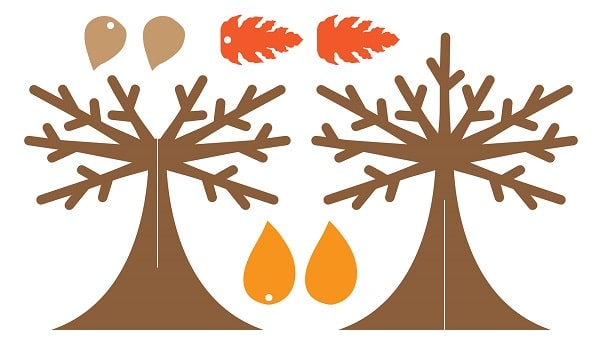 Thankful Tree Tabletop Craft Kit SVG Image File Download for Thanksgiving Projects