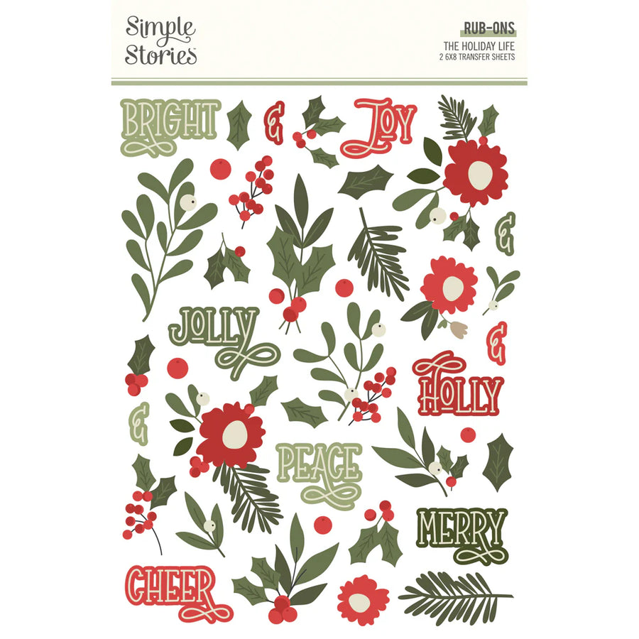 The Holiday Life - Rub Ons - Simple Stories