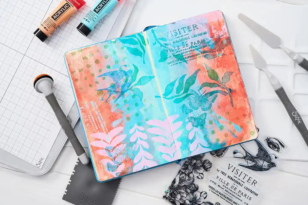 The Visiter Clear Stamps Set w/ Layering Stencils - Studio by Cat Kerr - Sizzix