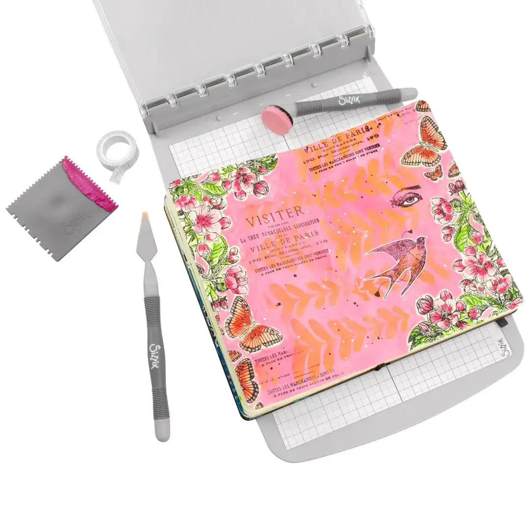 The Visiter Clear Stamps Set w/ Layering Stencils - Studio by Cat Kerr - Sizzix