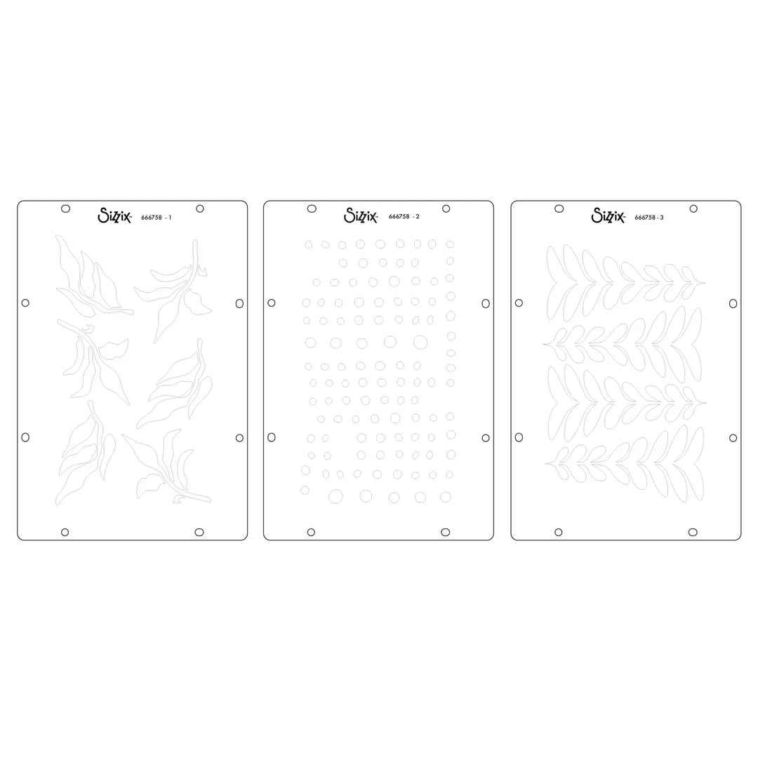 The Visiter Clear Stamps Set w/ Layering Stencils - Studio by Cat Kerr - Sizzix