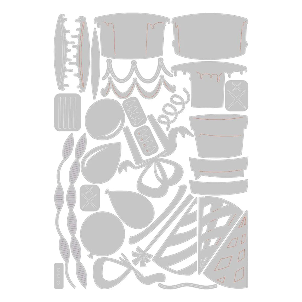 Celebrate Colorize Thinlits Die Set - Tim Holtz - Sizzix