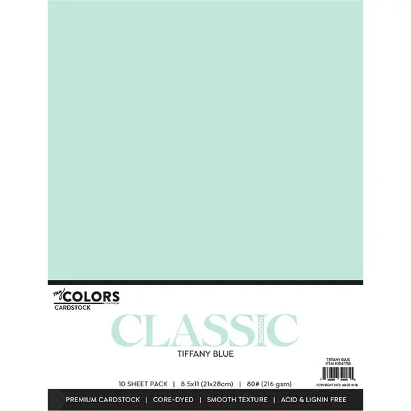 PhotoPlay Tiffany Blue Classic My Colors Cardstock Pack, 8.5