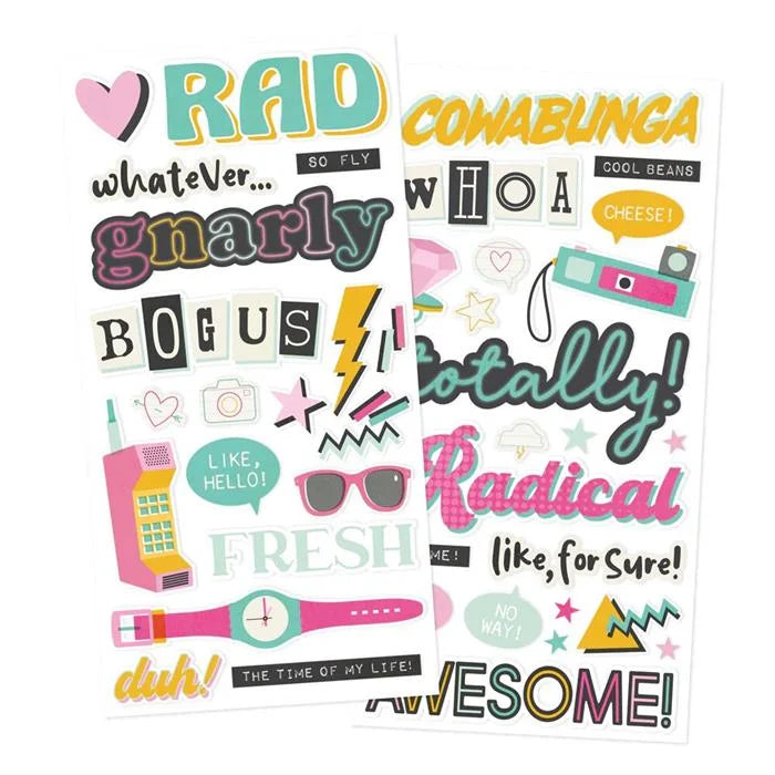 Totally 80's Foam Stickers - Simple Stories