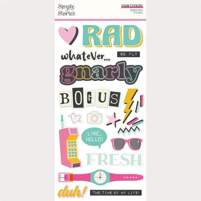 Totally 80's Foam Stickers - Simple Stories