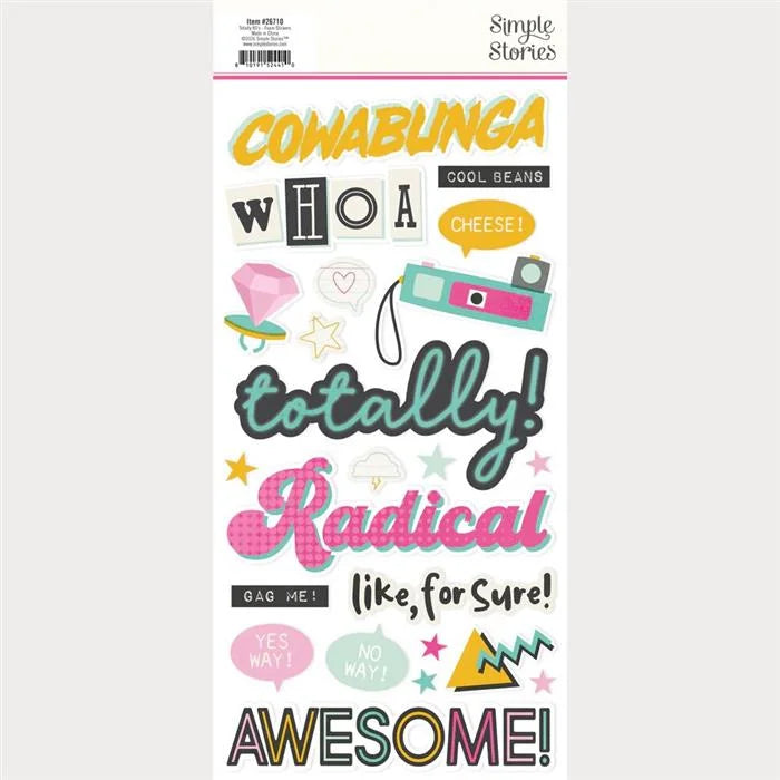 Totally 80's Foam Stickers - Simple Stories