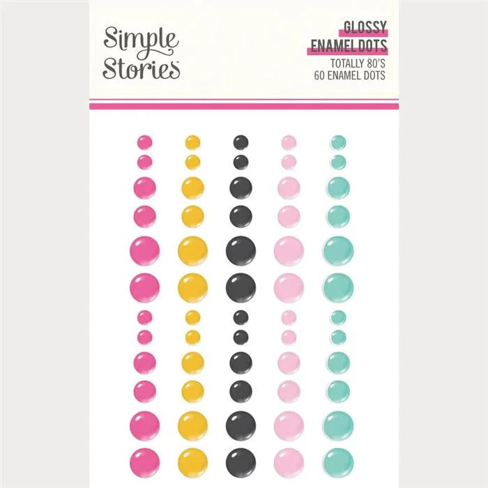 Totally 80's Glossy Enamel Dots - Simple Stories