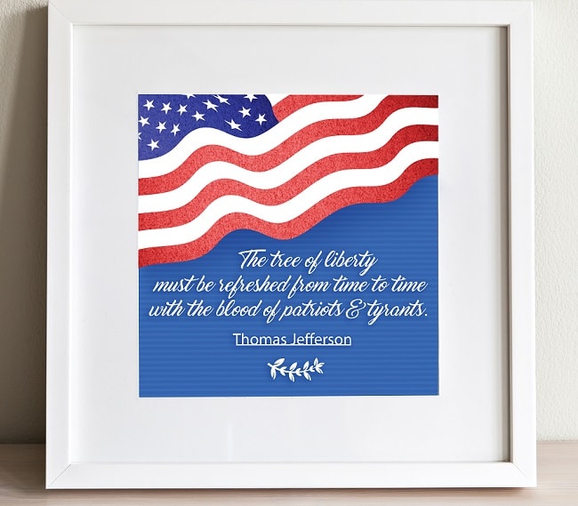 Patriotic Quote by Thomas Jefferson SVG Image File Download