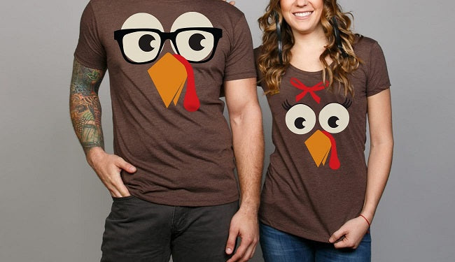 Cute Couple Turkey T-Shirts SVG Image File Download