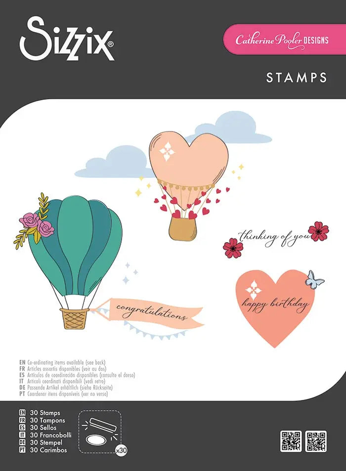 Up and Away A5 Clear Stamps Set - Catherine Pooler - Sizzix