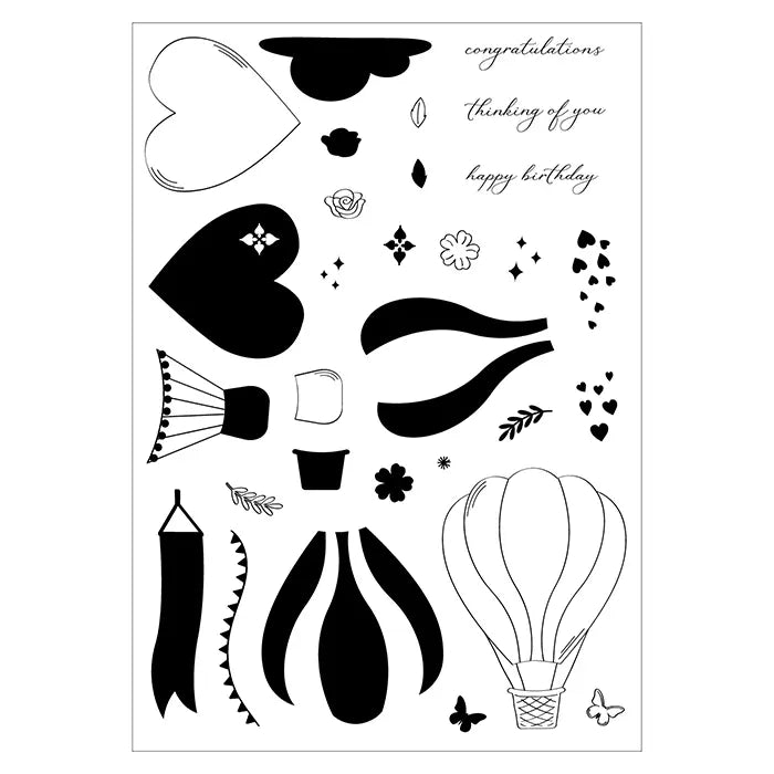 View 3 of Up and Away A5 Clear Stamps Set - Catherine Pooler - Sizzix