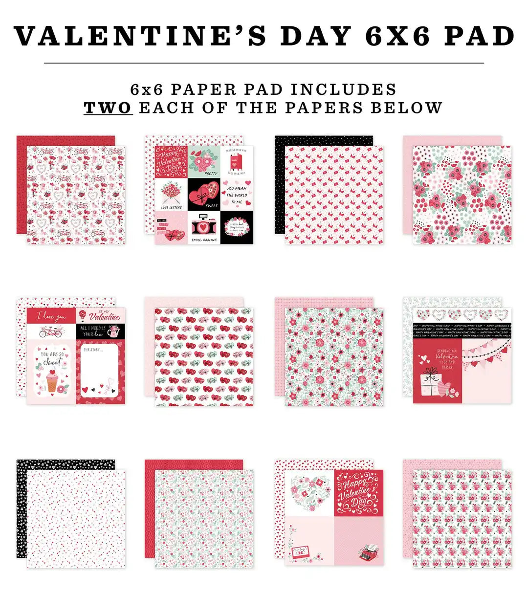 Valentine's Day 6" x 6" Paper Pad - Echo Park