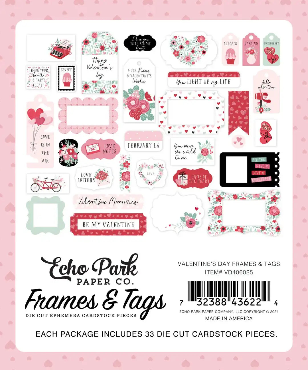 Valentine's Day Frames & Tags - Echo Park