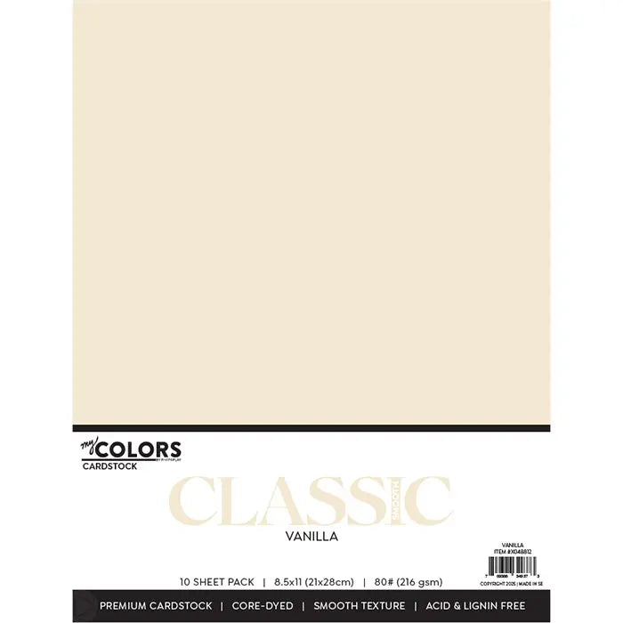 Vanilla Classic Cardstock Pack, 8.5" x 11" - My Colors - PhotoPlay