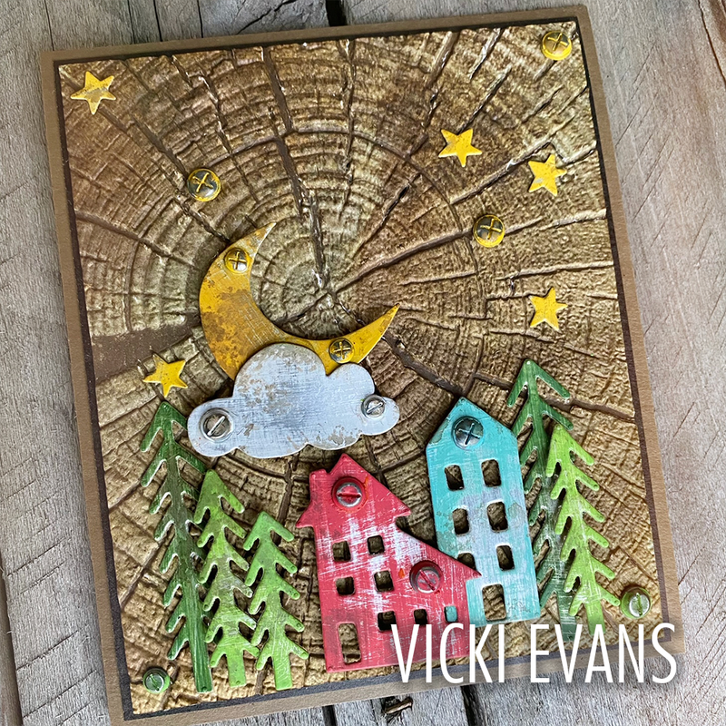 Tree Rings 3-D Texture Fades Embossing Folder - Tim Holtz - Sizzix