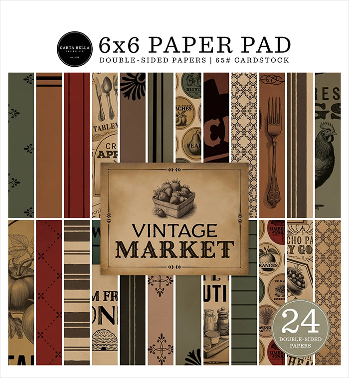 Vintage Market Paper Pad 6" x 6" – Carta Bella