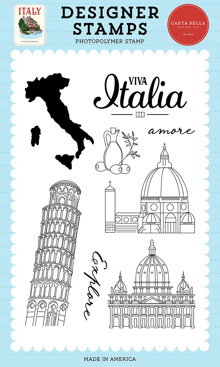 Viva Italia Stamp Set - Italy - Carta Bella
