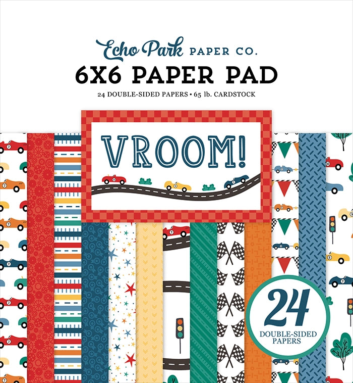Vroom! Paper Pad 6" x 6" – Echo Park