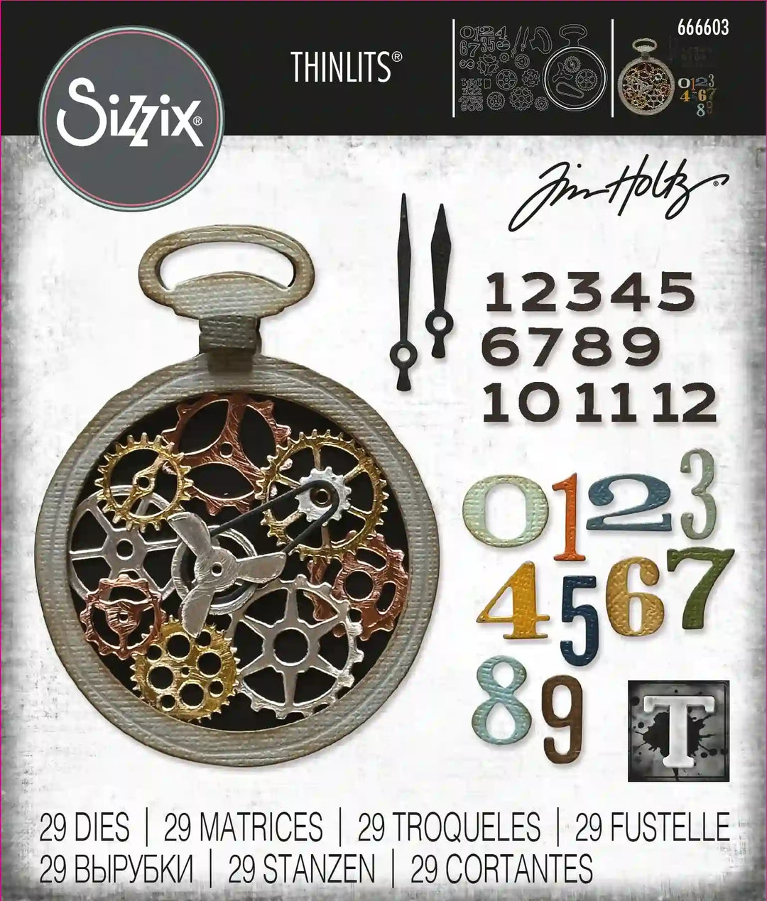 Watch Gears Thinlits Die Set - Back from the Vault by Tim Holtz - Sizzix