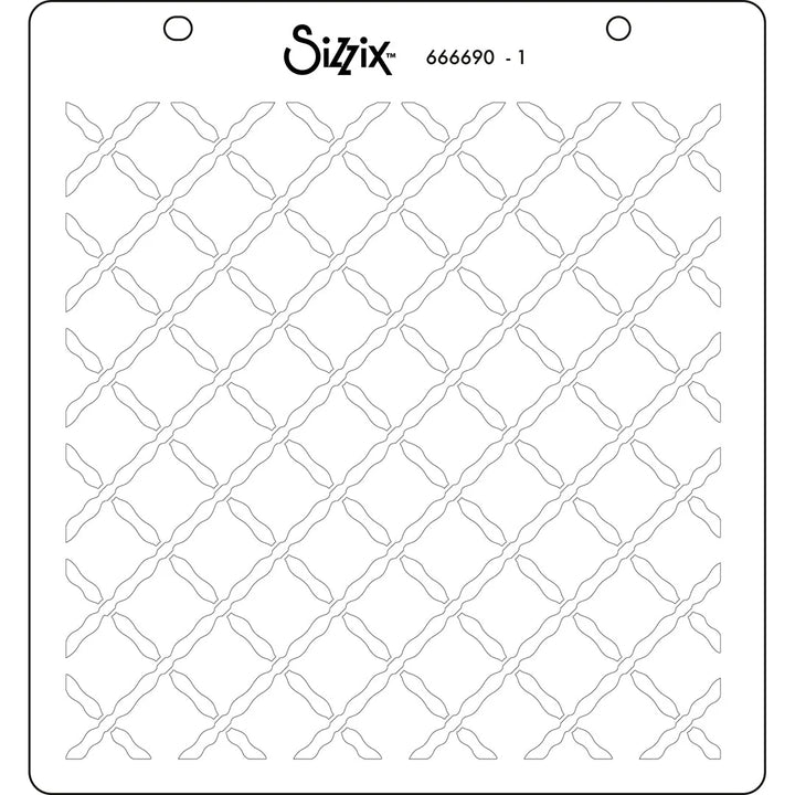Watercolour Flowers & Lattice Layered Stencil by Eileen Hull - Sizzix