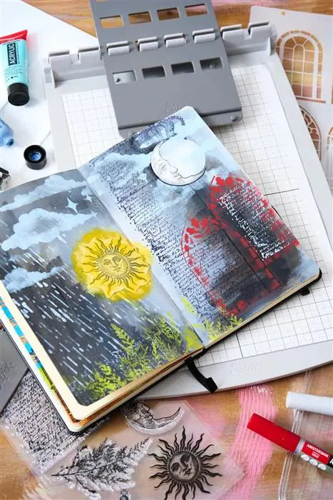 Weather Wonder A5 Clear Stamps Set 6PK w/ A5 Stencils 3PK - Studio - Mark Montano - Sizzix