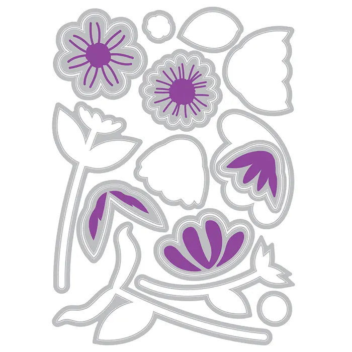 Whimsy Blooms #2 Framelits Die Set - Catherine Pooler - Sizzix