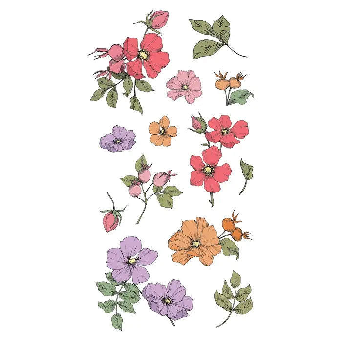 Wildflower Botanicals Clear Stamps Set (13 pack) - Sizzix