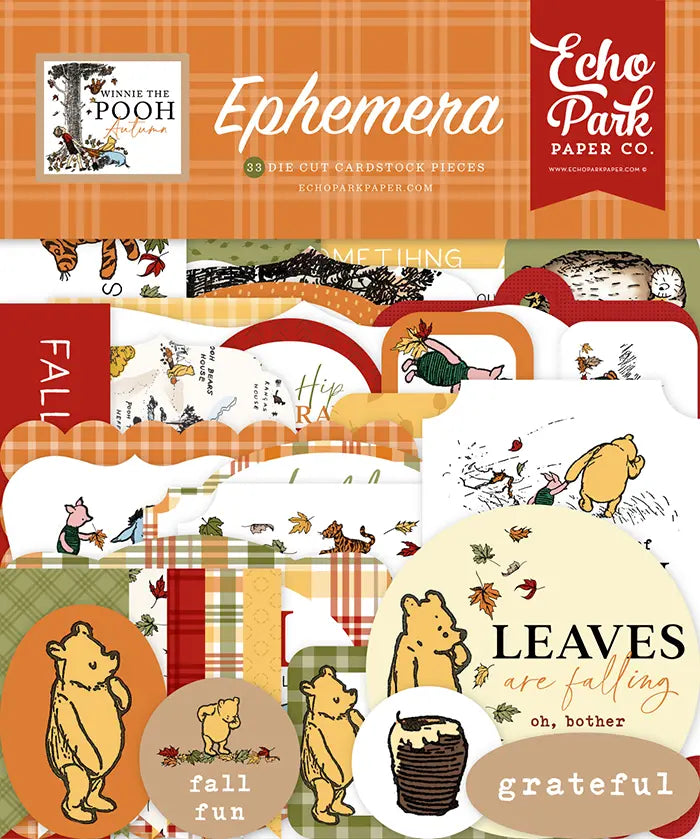 Winnie The Pooh Autumn Ephemera Die Cuts - Echo Park