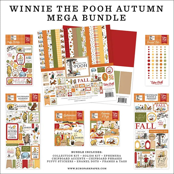 Winnie The Pooh Autumn Mega Bundle - Echo Park